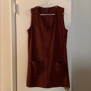 Maroon Suede Dress